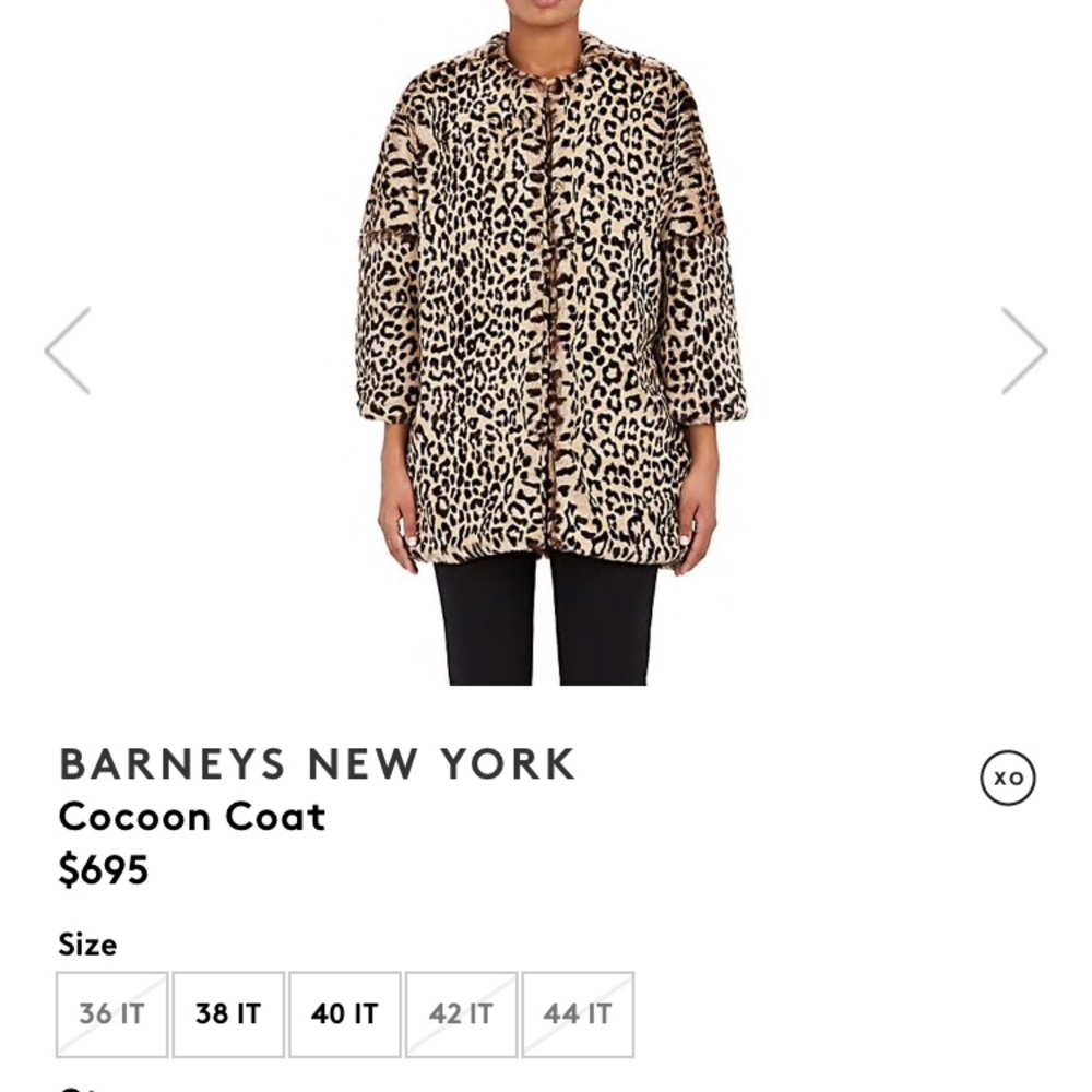 Barney’s New York - Cocoon Coat - Leopard Print